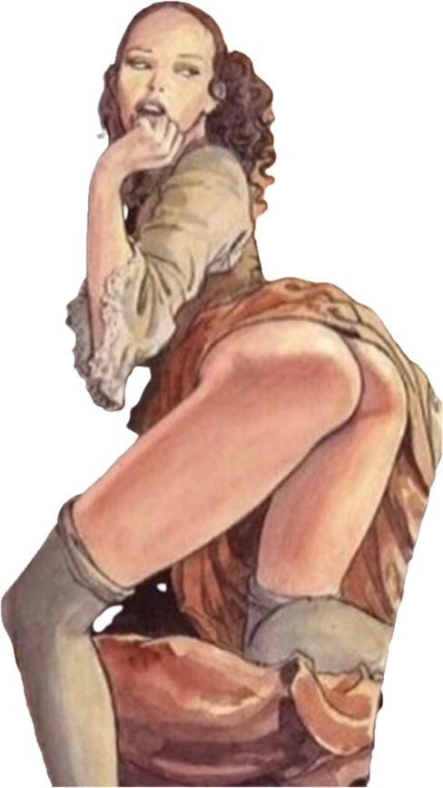 Temptation, glancing back at the priest